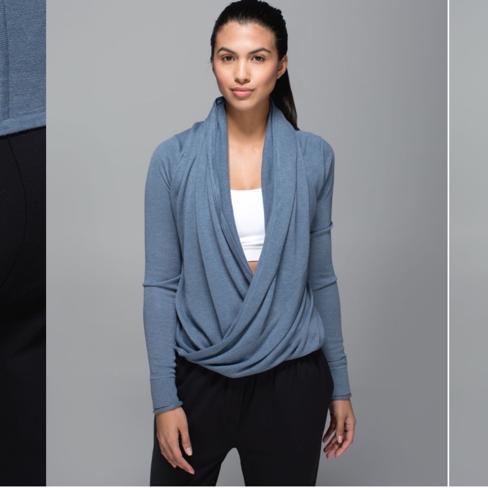 Lululemon Athletica Iconic Wrap in Heathered Blue Denim